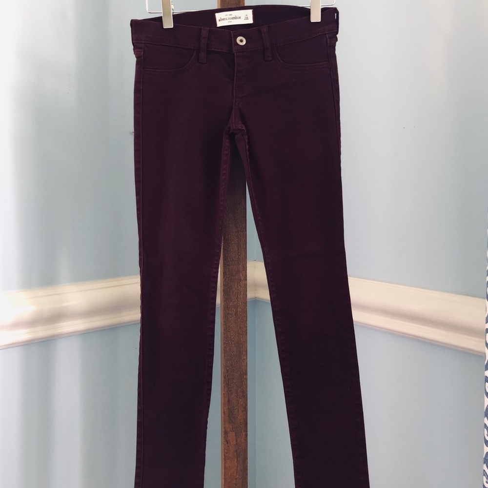 ABERCROMBIE KIDS maroon jeans SIZE 14